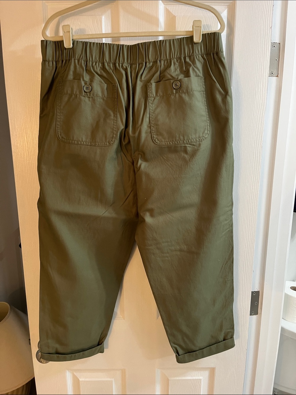 Talbots Olive Green Drawstring Capris - Picture 2 of 4
